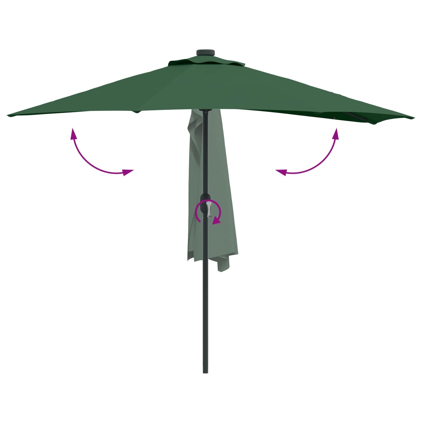 Garten-Sonnenschirm Grün 294 x 150 x 224 cm Polyester und Stahl