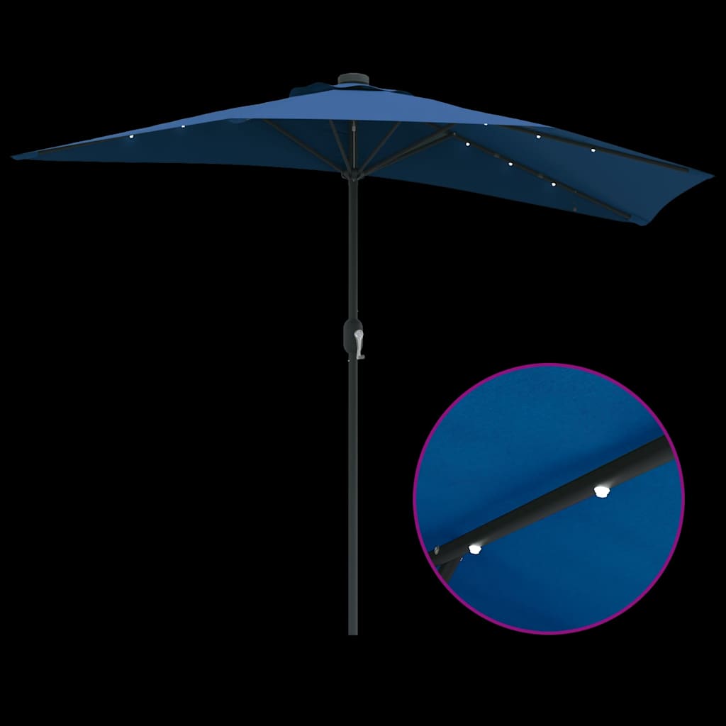 Garten-Sonnenschirm Azurblau 294 x 150 x 224 cm