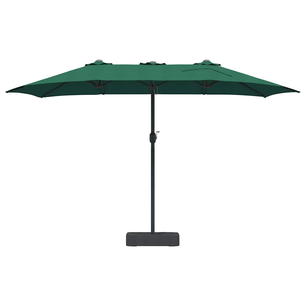 Garten-Sonnenschirm Grün 385 x 209 x 244 cm Polyester und Stahl