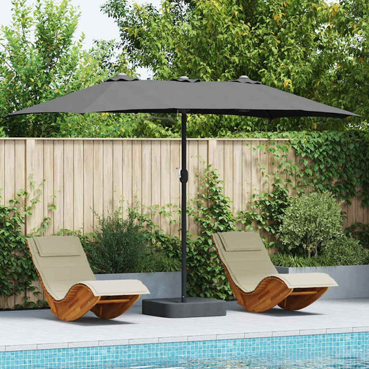 Garten-Sonnenschirm Anthrazit 385 x 209 x 244 cm