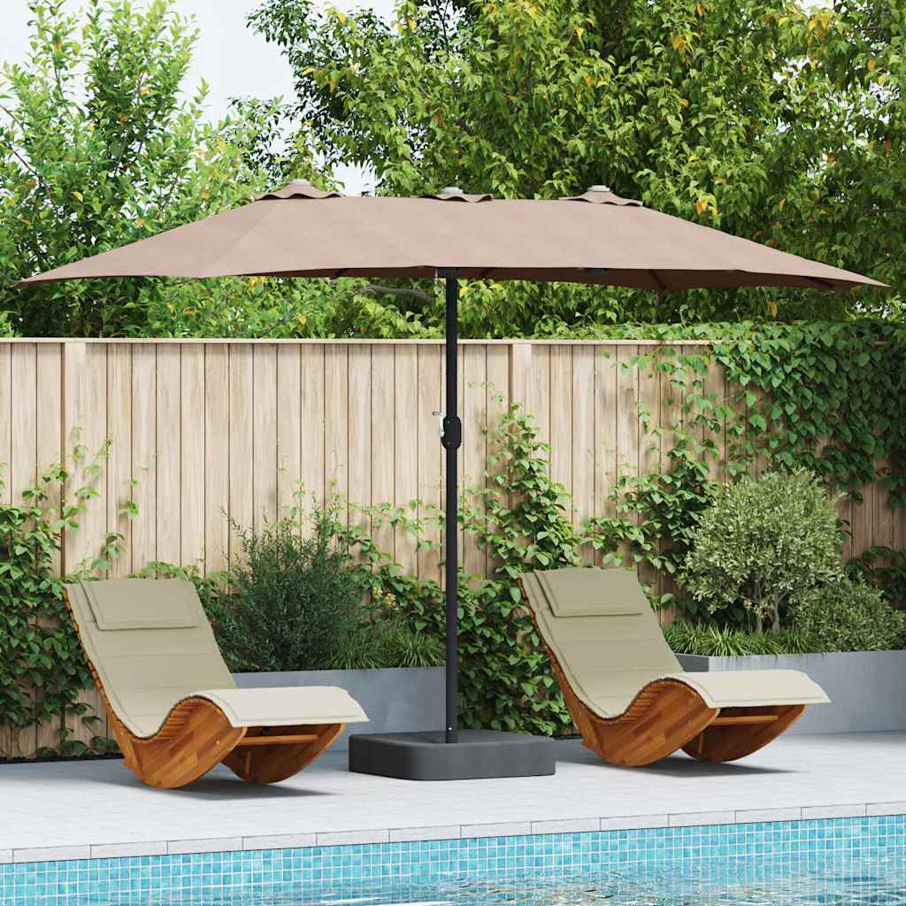 Garten-Sonnenschirm Taupe 385 x 209 x 244 cm