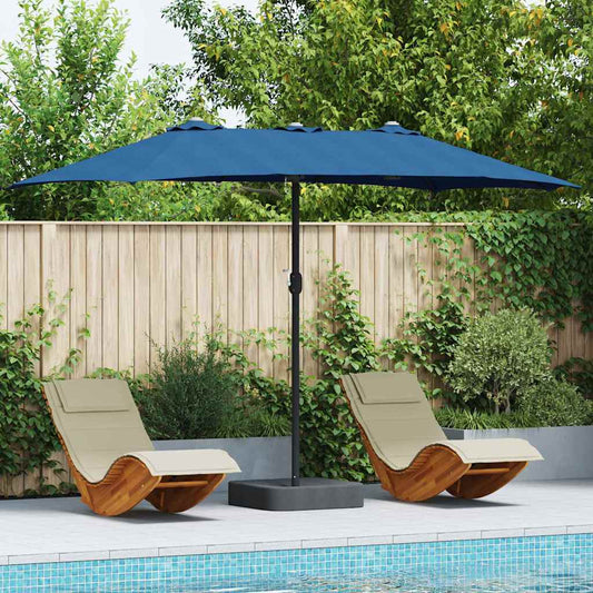 Garten-Sonnenschirm Azurblau 385 x 209 x 244 cm