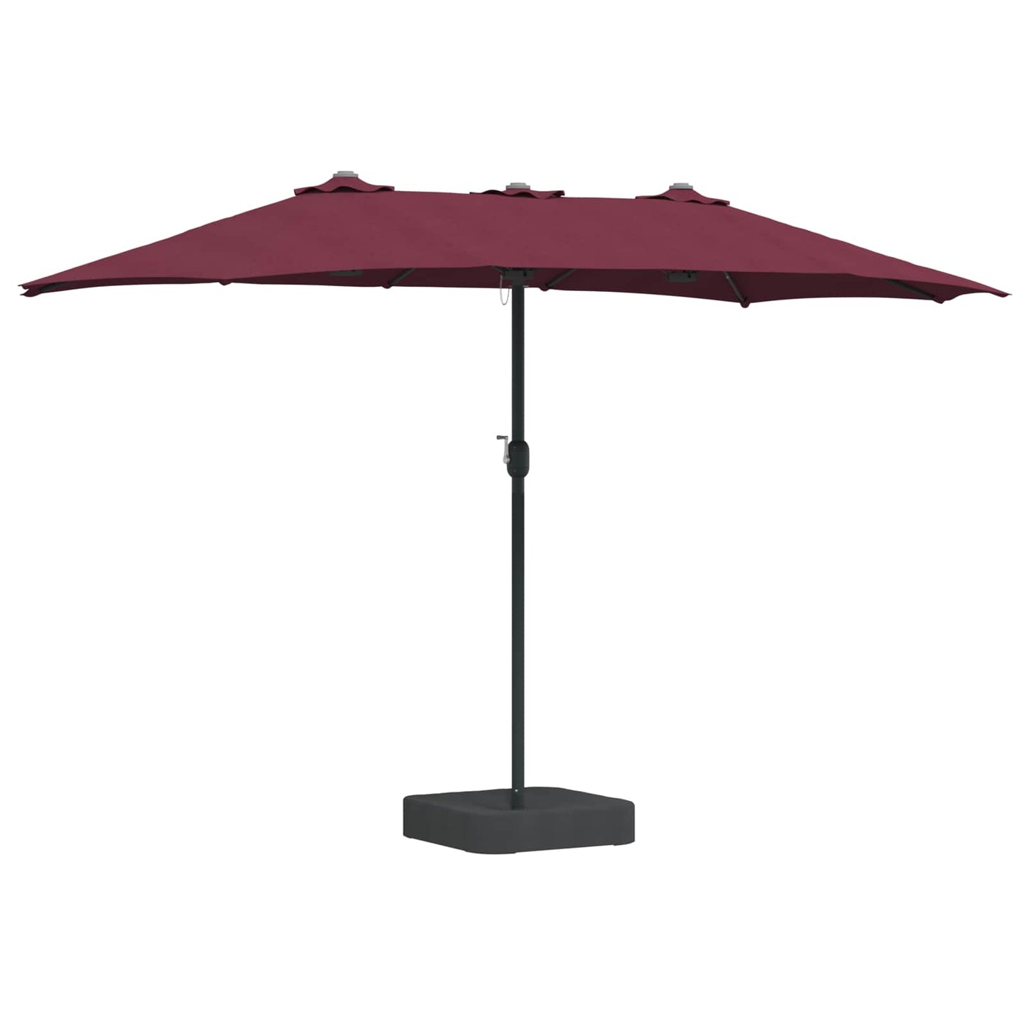 Garten-Sonnenschirm Bordeauxrot 385 x 209 x 244 cm Polyester