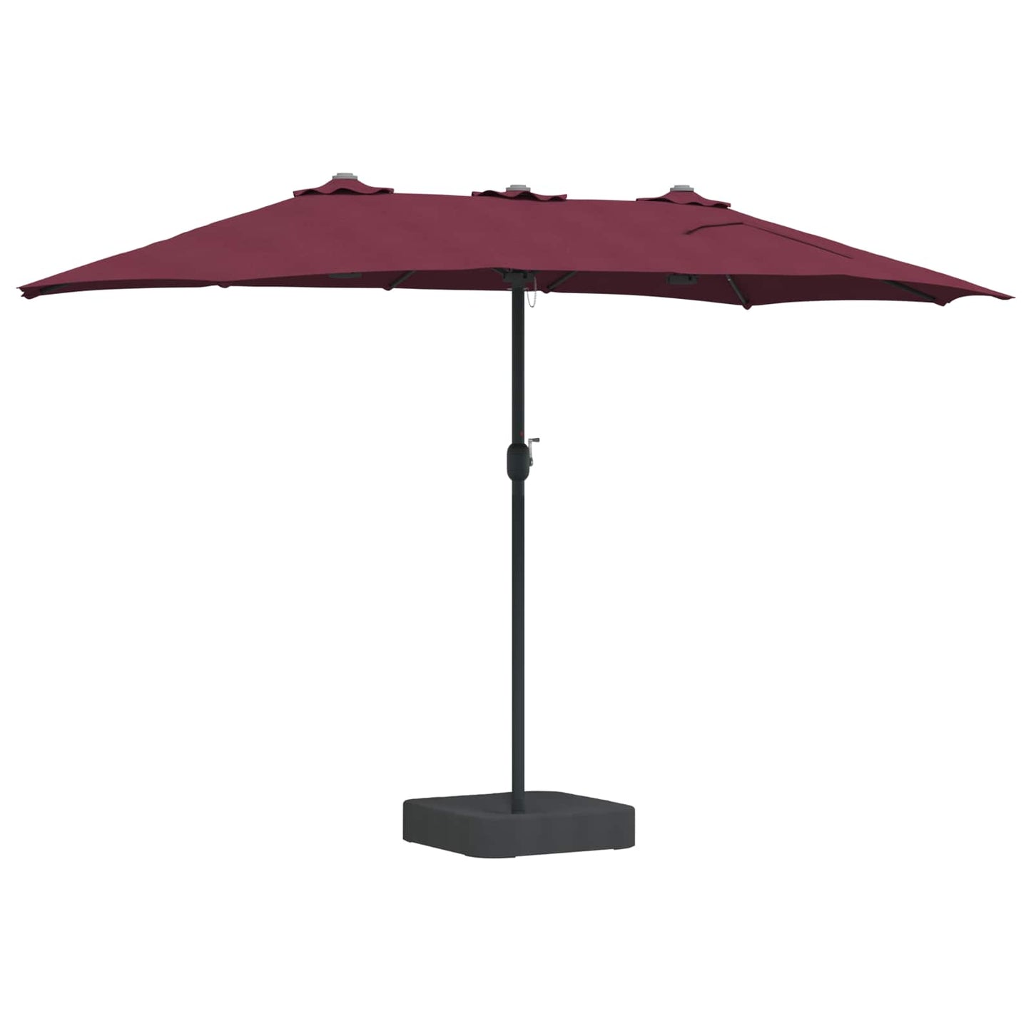 Garten-Sonnenschirm Bordeauxrot 385 x 209 x 244 cm Polyester