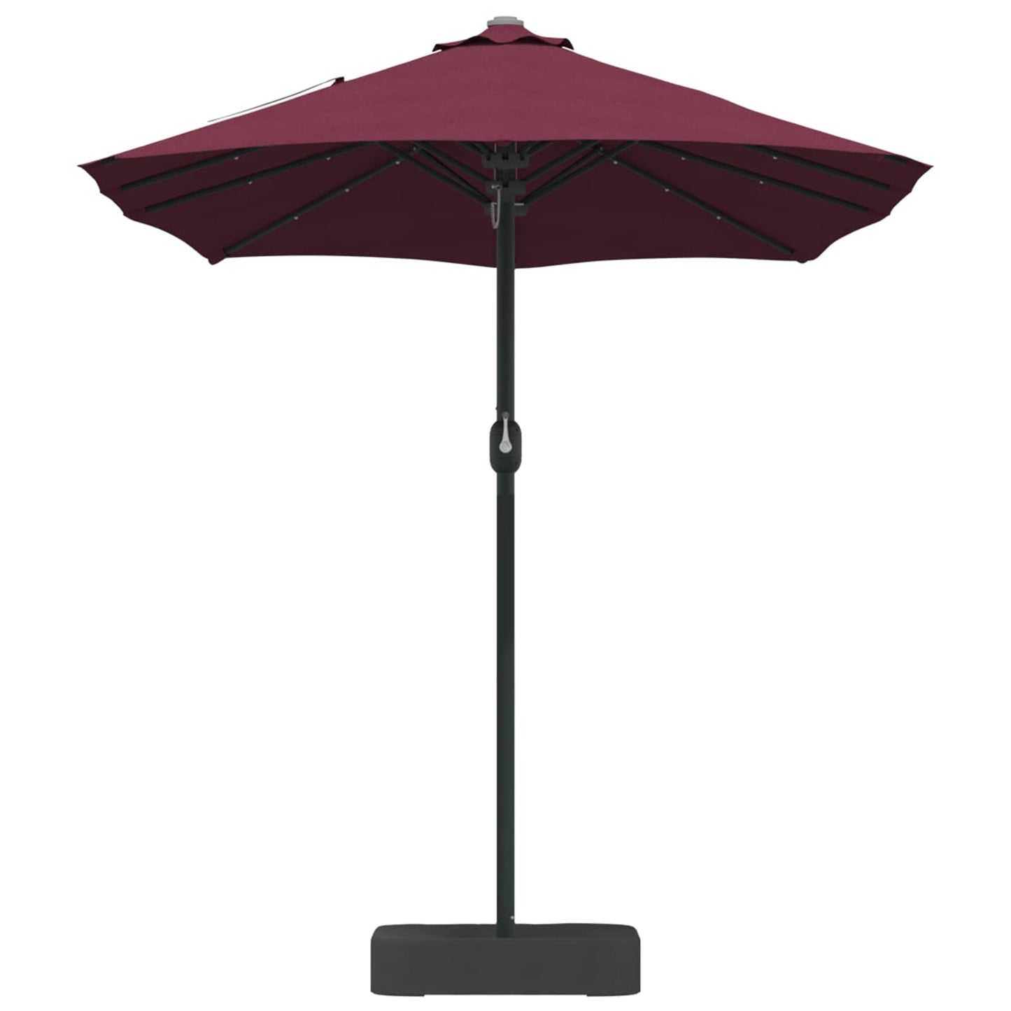 Garten-Sonnenschirm Bordeauxrot 385 x 209 x 244 cm Polyester