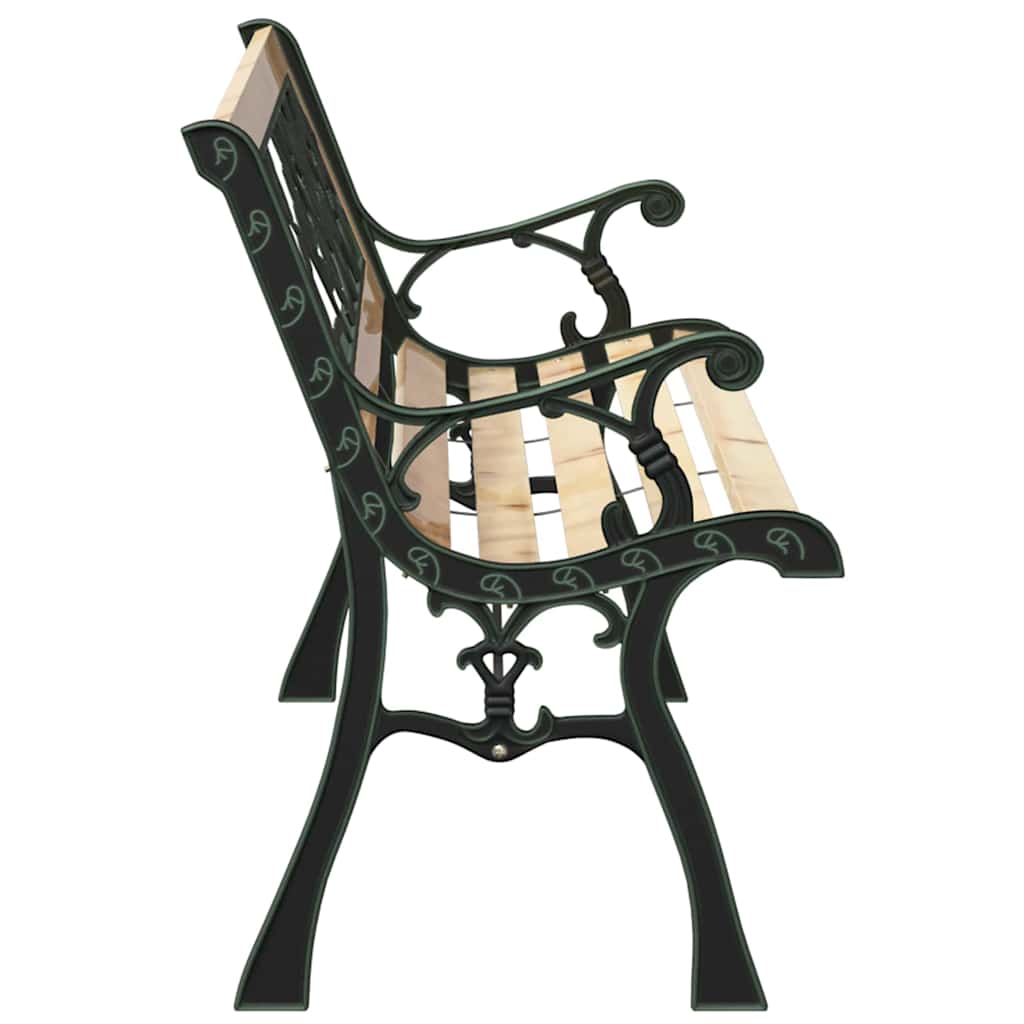Gartenbank mit Kissen Braun 116 x 54 x 73 cm Holz