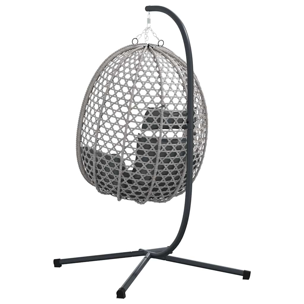 Hängendes Ei-Stuhl Anthrazit und Grau 104 x 100 x 191 cm