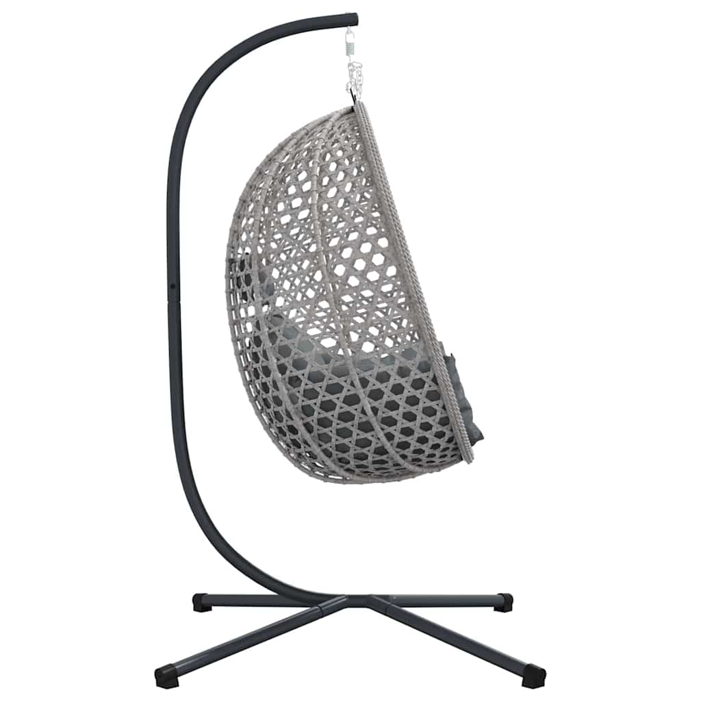 Hängendes Ei-Stuhl Anthrazit und Grau 104 x 100 x 191 cm