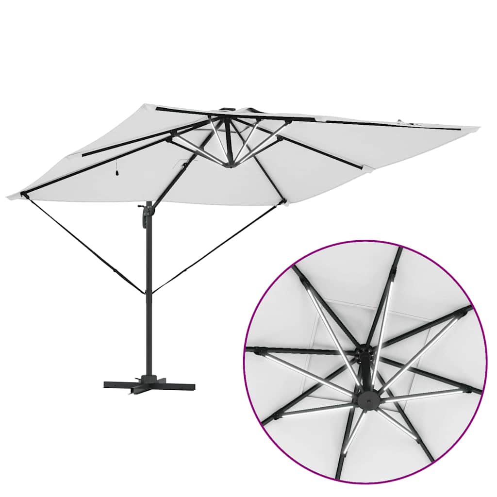 Sonnenschirm Sand 286 x 284 x 270 cm Aluminium und Polyester