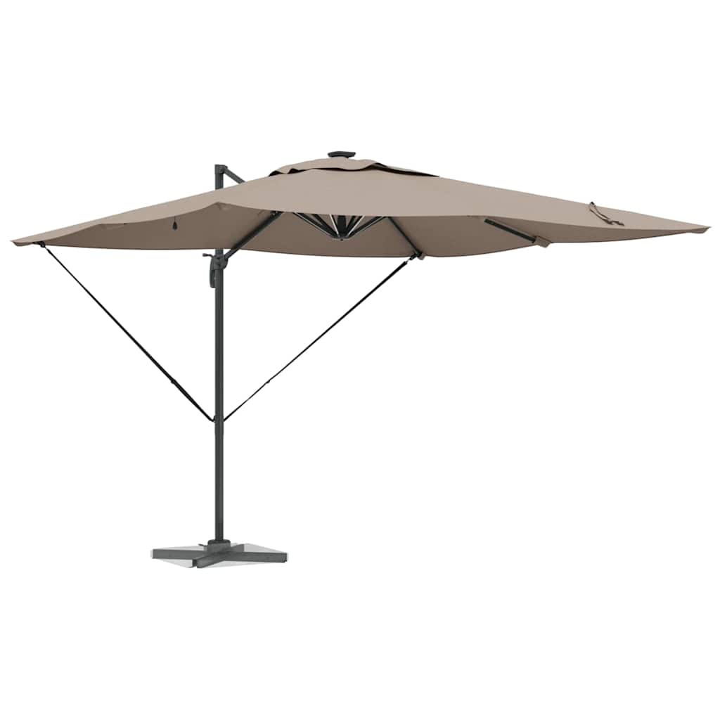 Sonnenschirm Taupe 286 x 284 x 270 cm Aluminium und Polyester