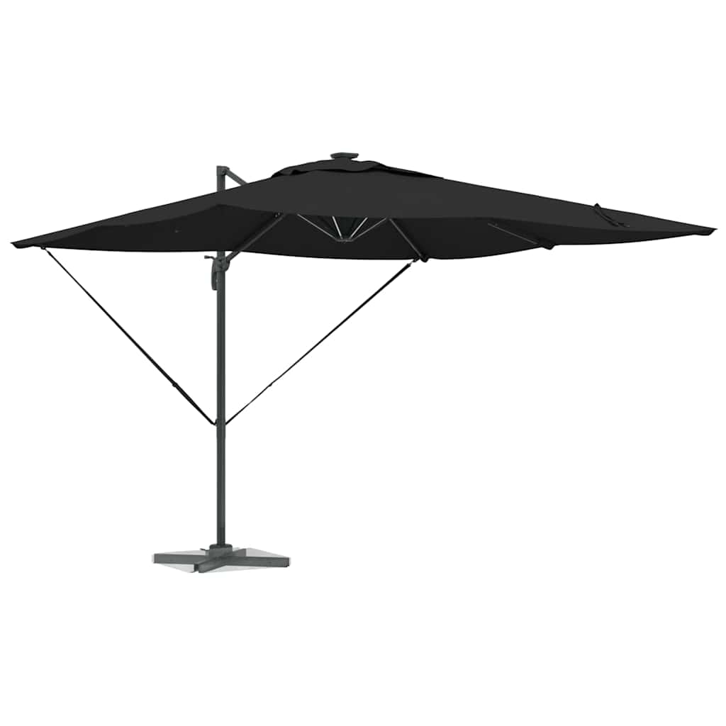 Sonnenschirm Schwarz 286 x 284 x 270 cm Aluminium und Polyester