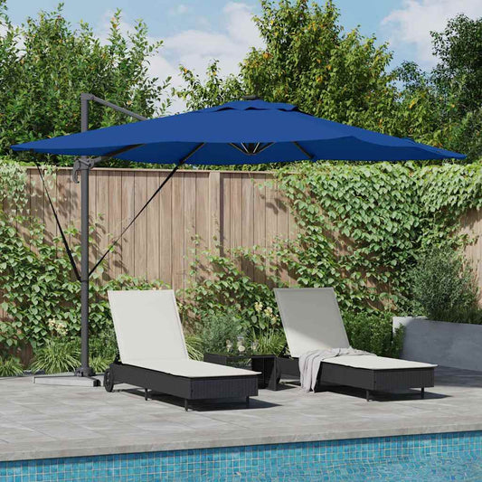 Sonnenschirm mit LED-Lichtleisten Azure Blau 286 x 284 x 270 cm