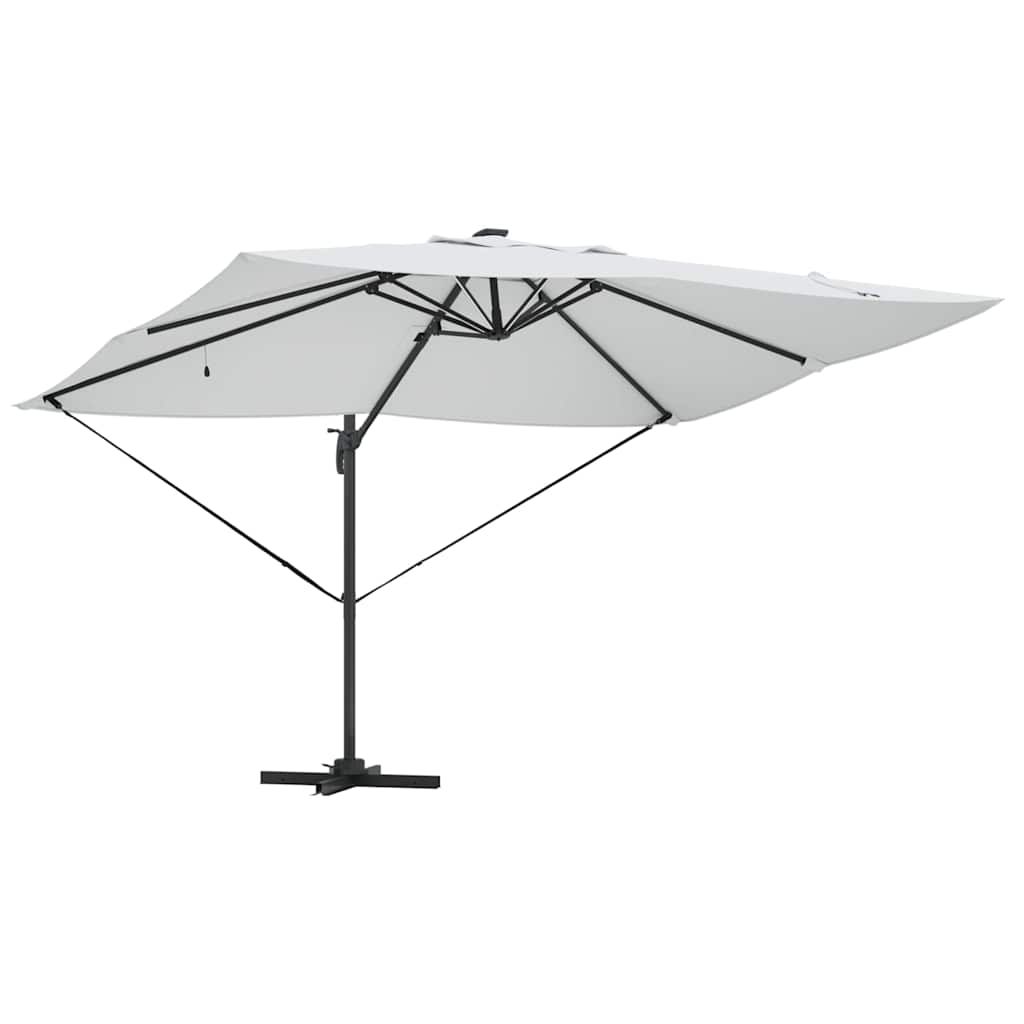 Sonnenschirm Sand 352 x 251 x 265 cm Polyester und Aluminium