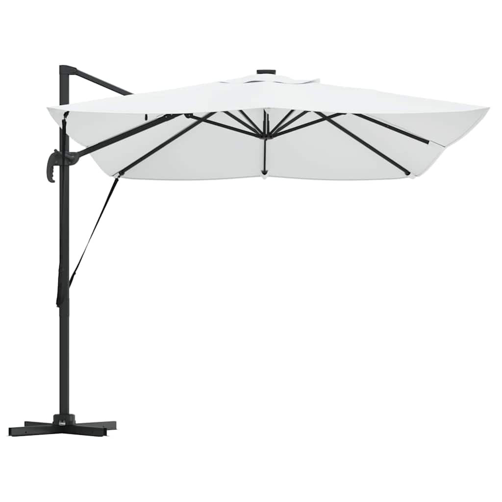 Sonnenschirm Sand 352 x 251 x 265 cm Polyester und Aluminium