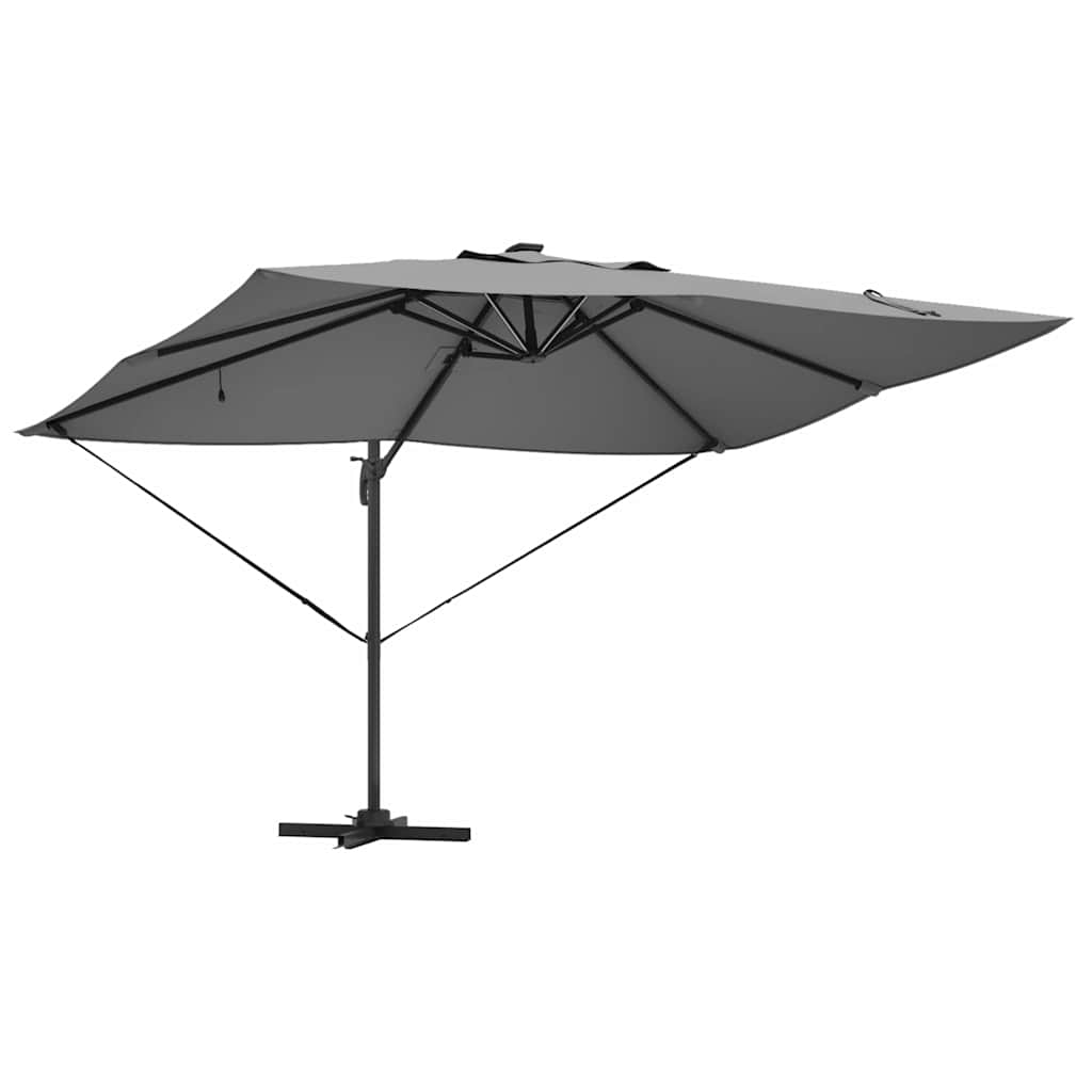 Sonnenschirm mit LED-Lichtleisten Anthrazit 352 x 251 x 265 cm