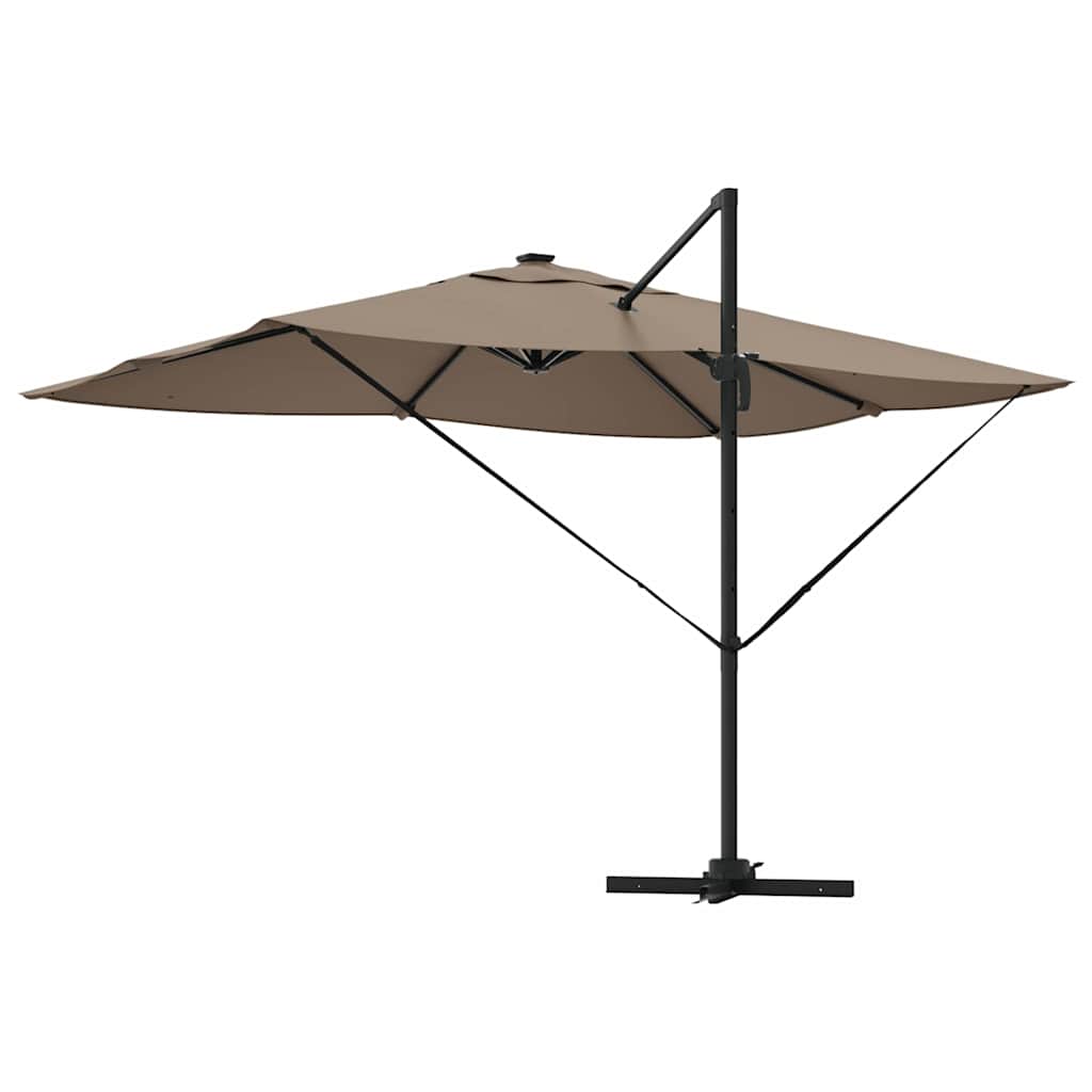 Sonnenschirm Taupe 352 x 251 x 265 cm Polyester und Aluminium