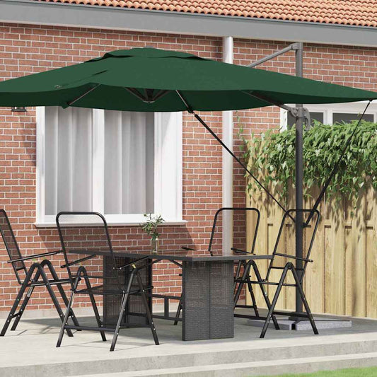Roma Parasol Grün 286 x 284 x 265 cm Aluminium und Polyester