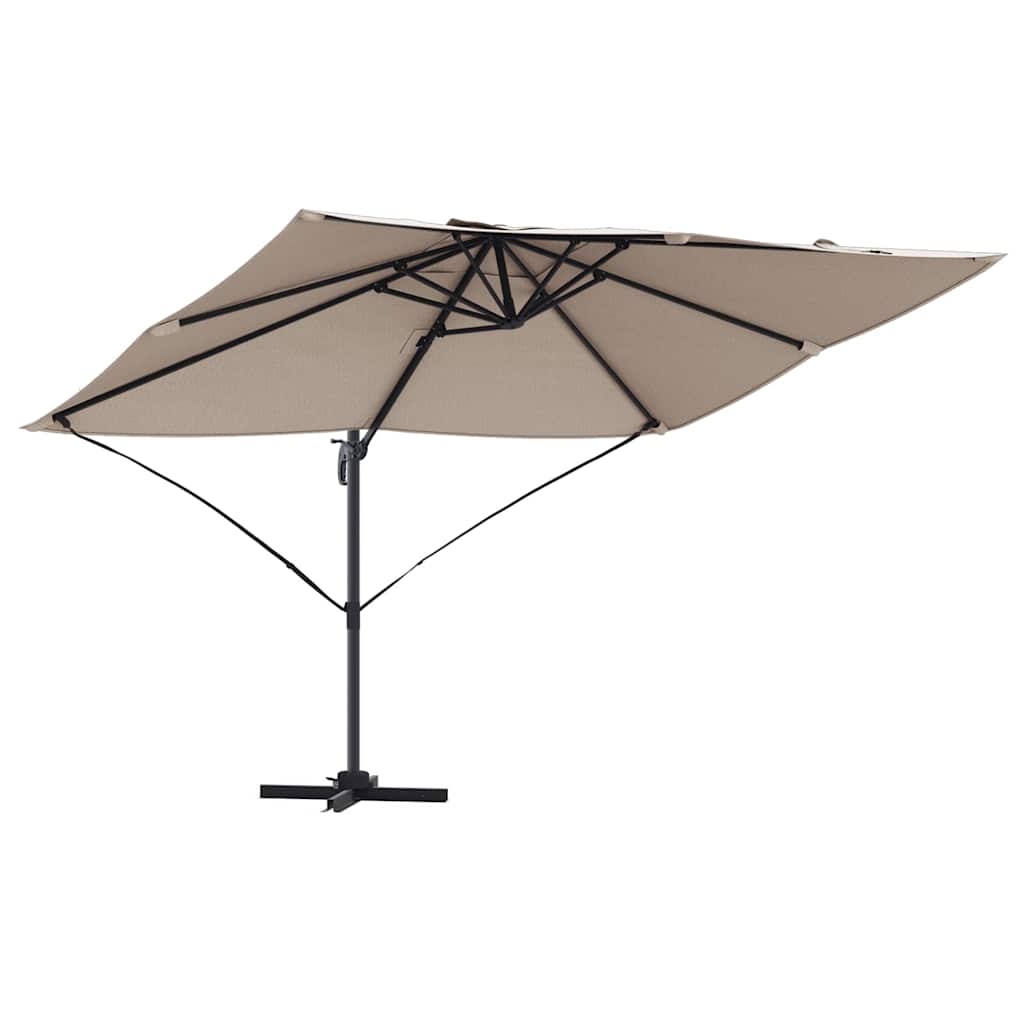 Sonnenschirm Taupe 351 x 250 x 260 cm Polyester und Aluminium