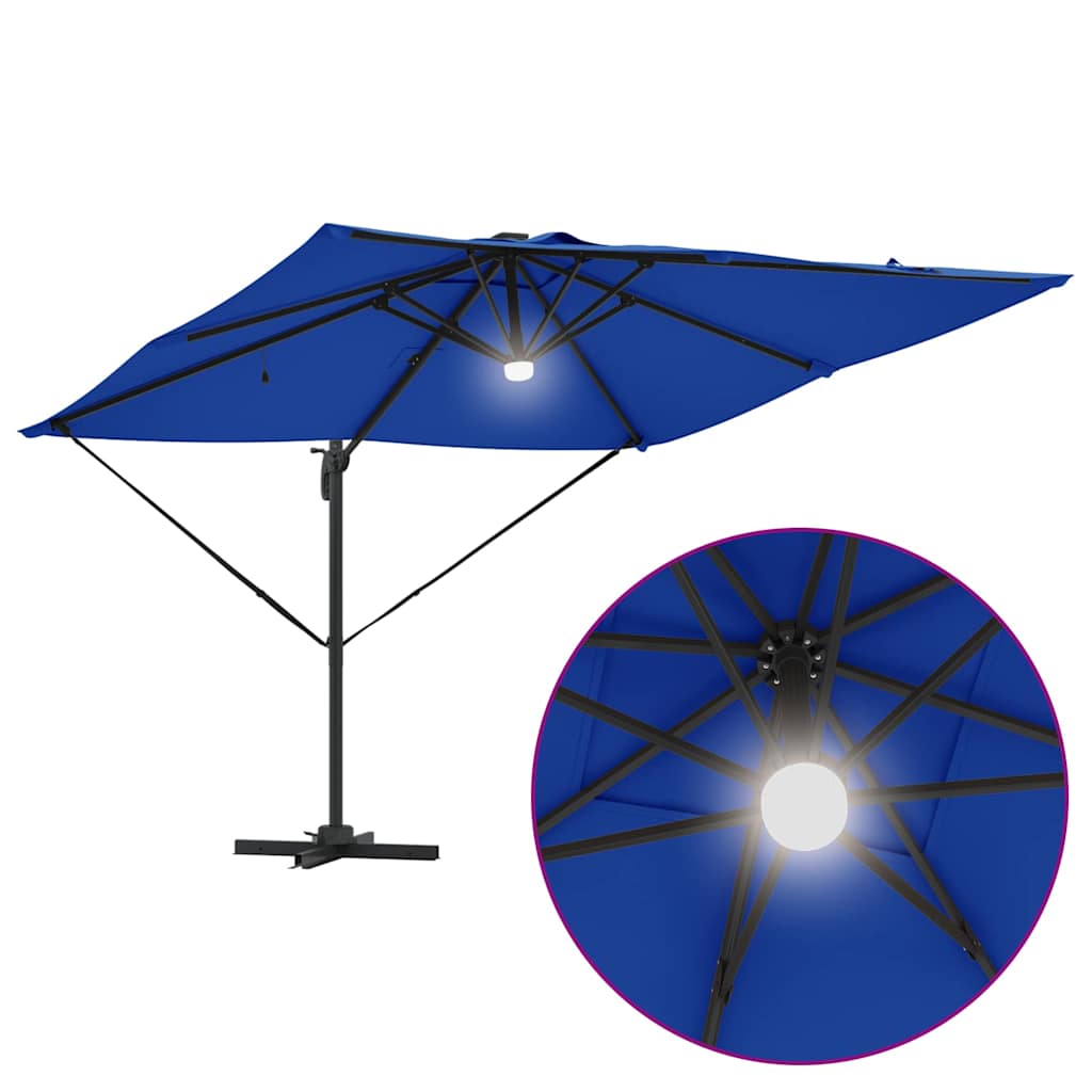 Roma Parasol Blau 286 x 284 x 270 cm Aluminium und Polyester
