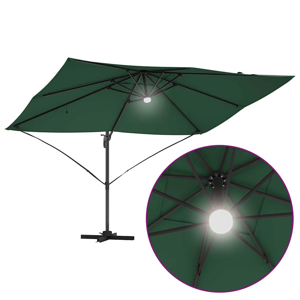 Sonnenschirm Grün 351 x 250 x 253 cm Polyester und Aluminium