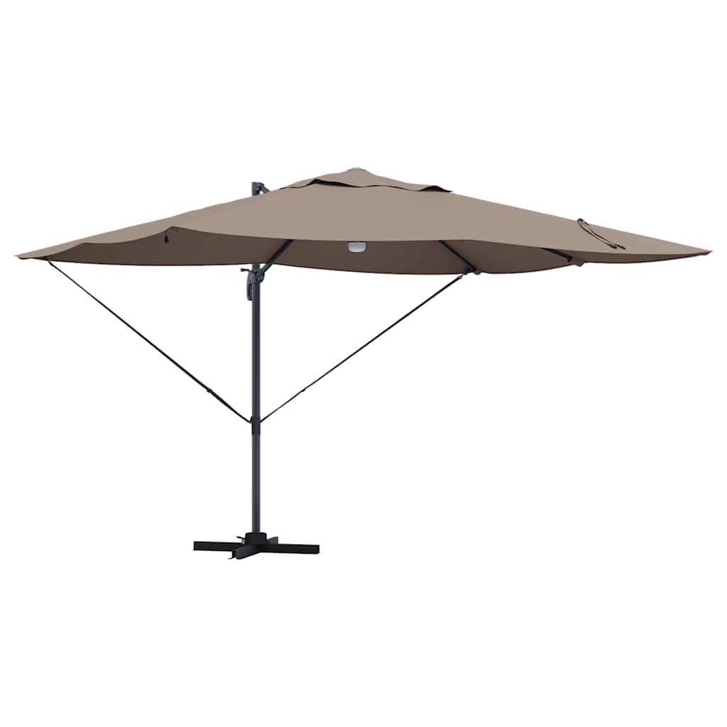 Sonnenschirm Taupe 351 x 250 x 253 cm Polyester und Aluminium