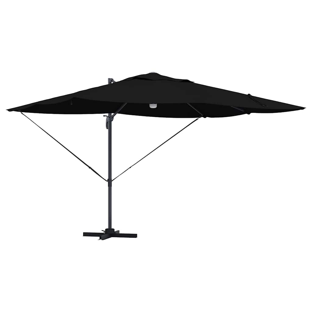 Sonnenschirm Schwarz 351 x 250 x 253 cm Polyester und Aluminium