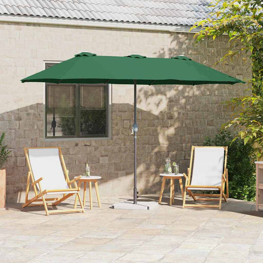 Garten-Sonnenschirm Grün 370 x 197 x 239 cm