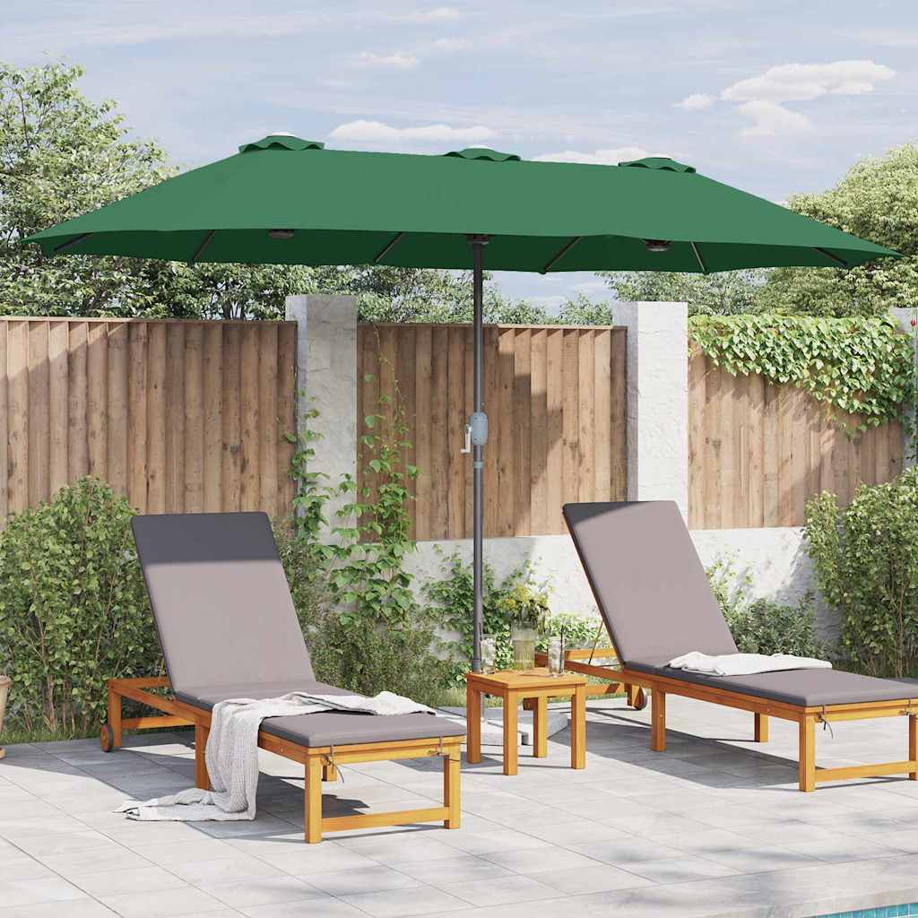 Garten-Sonnenschirm Grün 370 x 197 x 239 cm