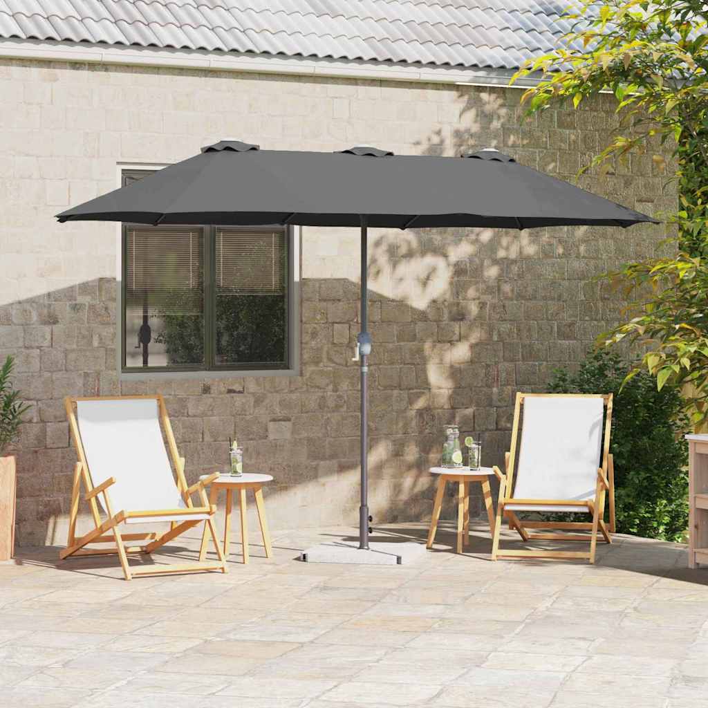 Garten-Sonnenschirm Anthrazit 370 x 197 x 239 cm