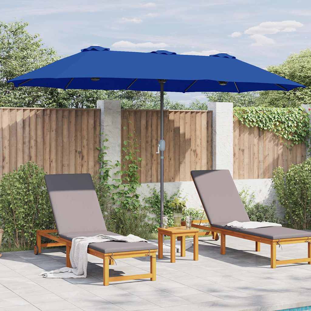 Garten-Sonnenschirm Azurblau 370 x 197 x 239 cm