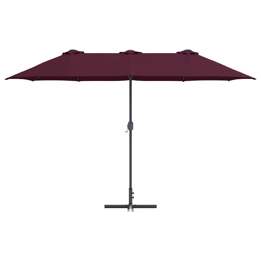 Garten-Sonnenschirm Bordeauxrot 370 x 197 x 239 cm