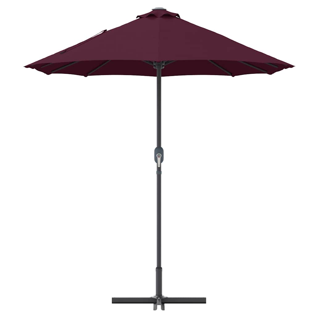 Garten-Sonnenschirm Bordeauxrot 370 x 197 x 239 cm