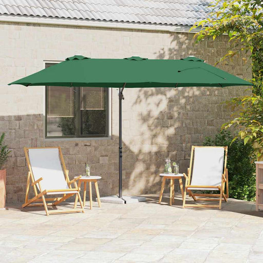 Sonnenschirm Grün 372 x 198 x 243 cm Polyester und Aluminium