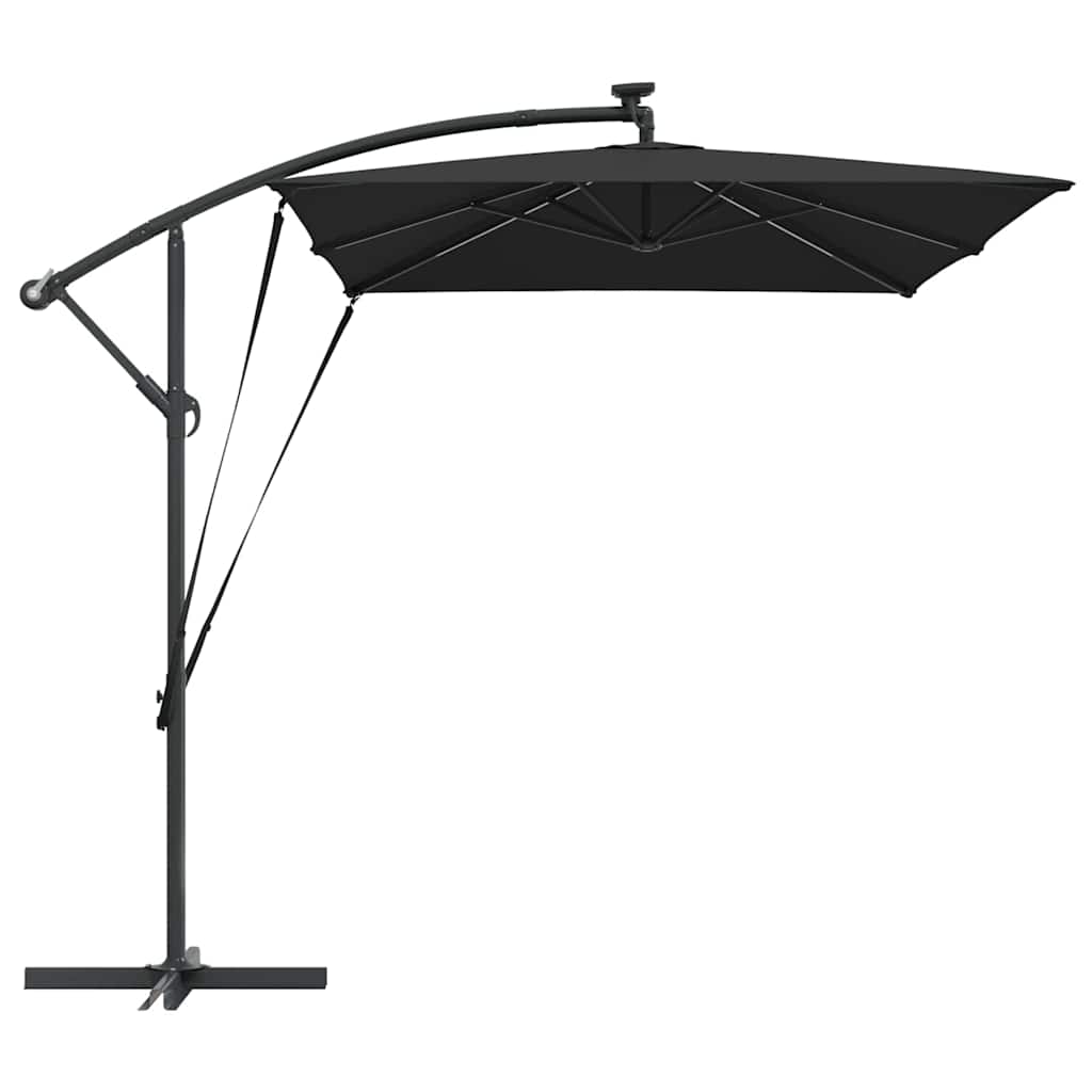 Sonnenschirm Schwarz 294 x 200 x 270 cm Polyester und Aluminium