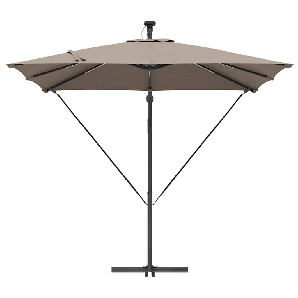 Auskragender Bananenschirm Taupe 249 x 249 x 250 cm