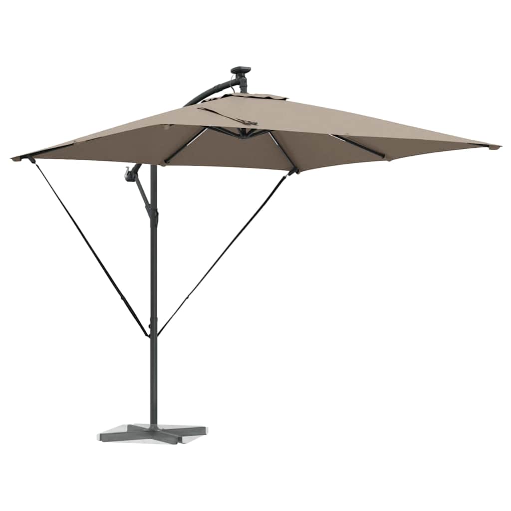 Auskragender Bananenschirm Taupe 249 x 249 x 250 cm