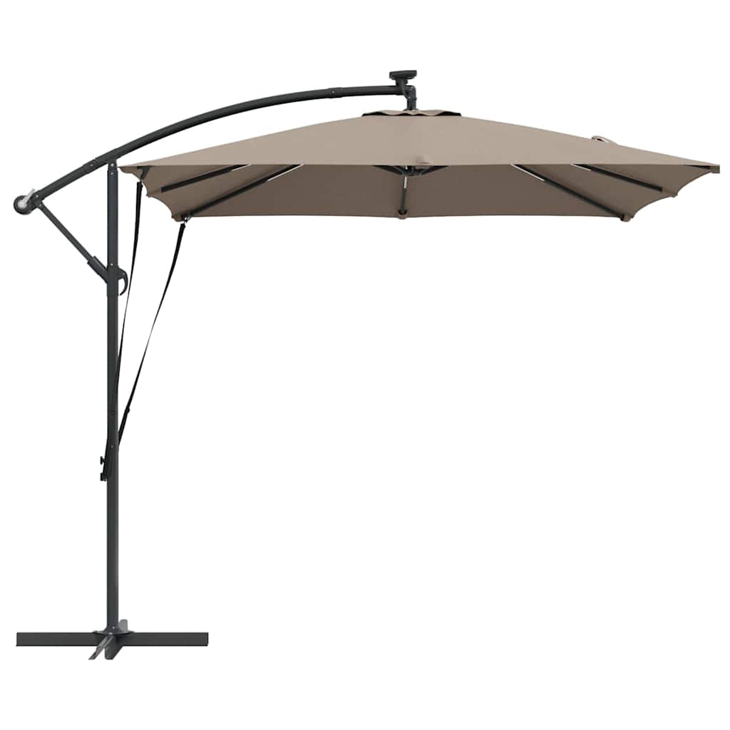 Auskragender Bananenschirm Taupe 249 x 249 x 250 cm