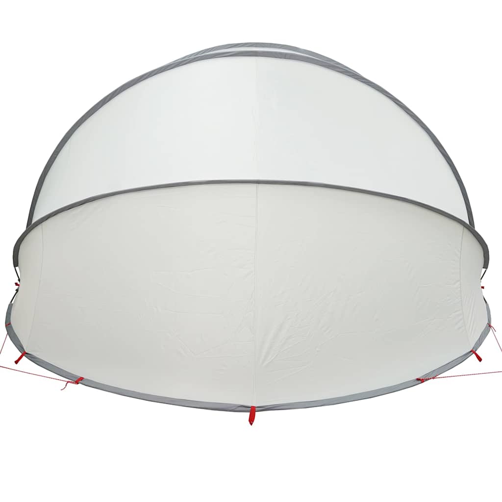 Pool-Dome Grau und Orange 430 x 430 x 210 cm