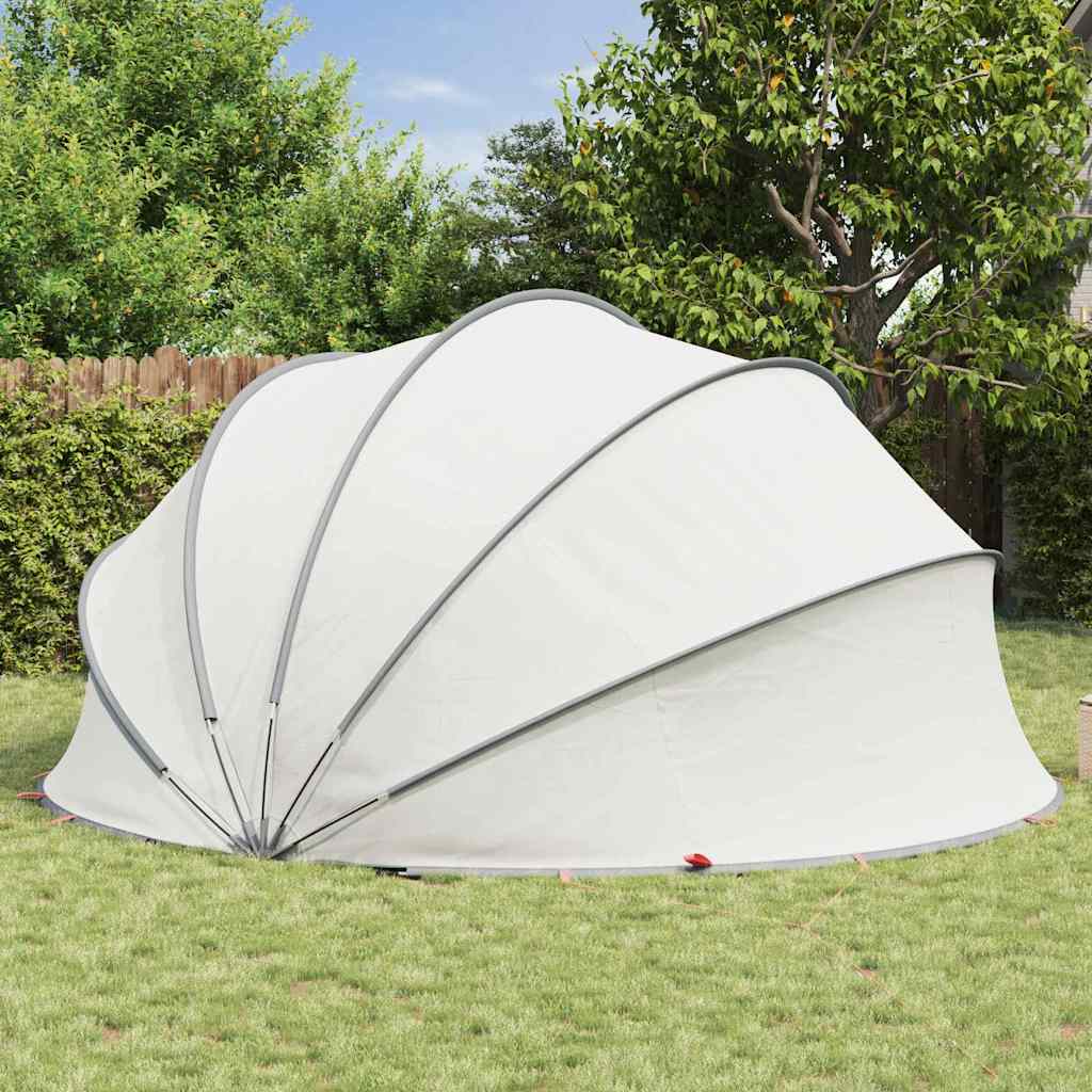 Pool-Dome Grau und Orange 472 x 460 x 229 cm