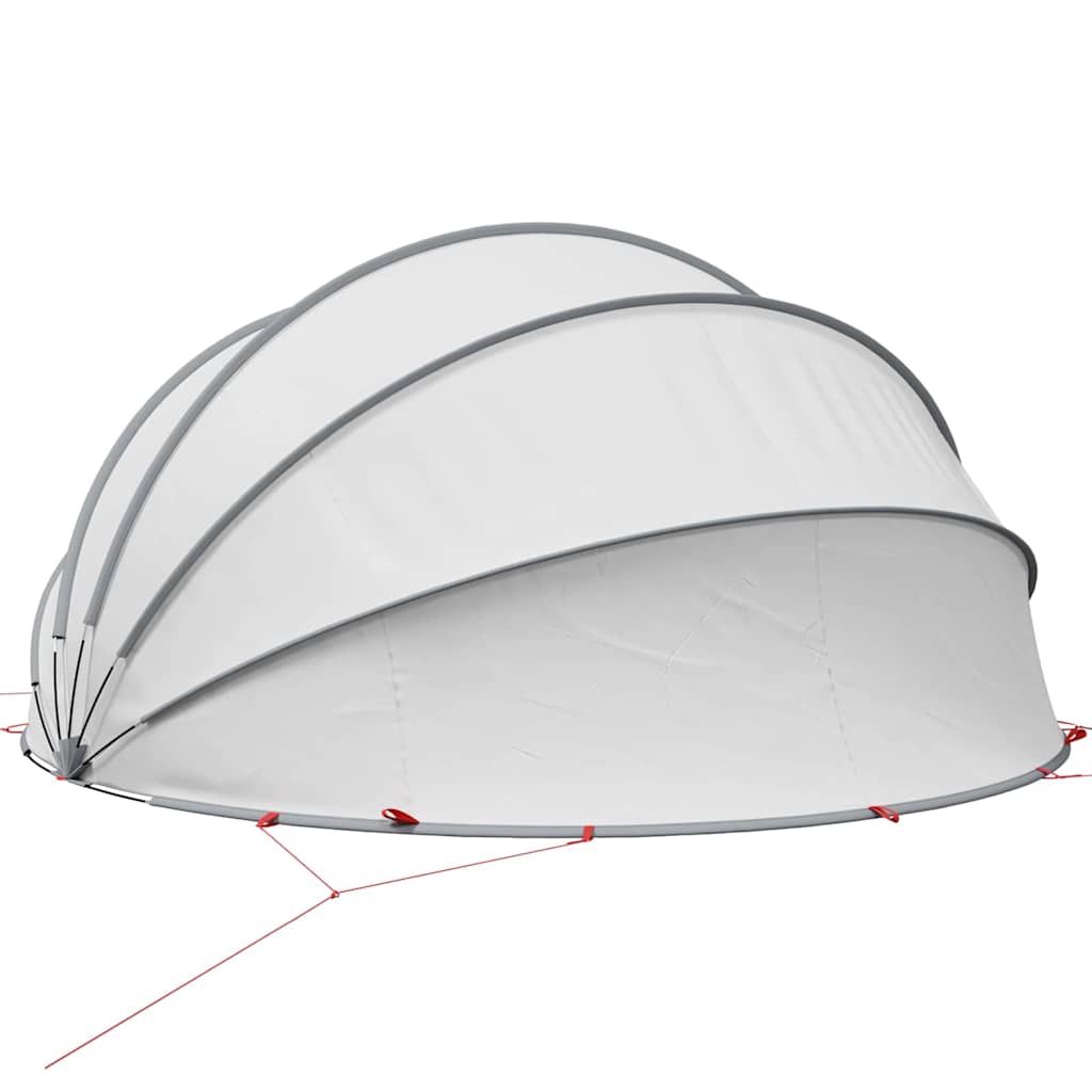 Pool-Dome Grau und Orange 472 x 460 x 229 cm