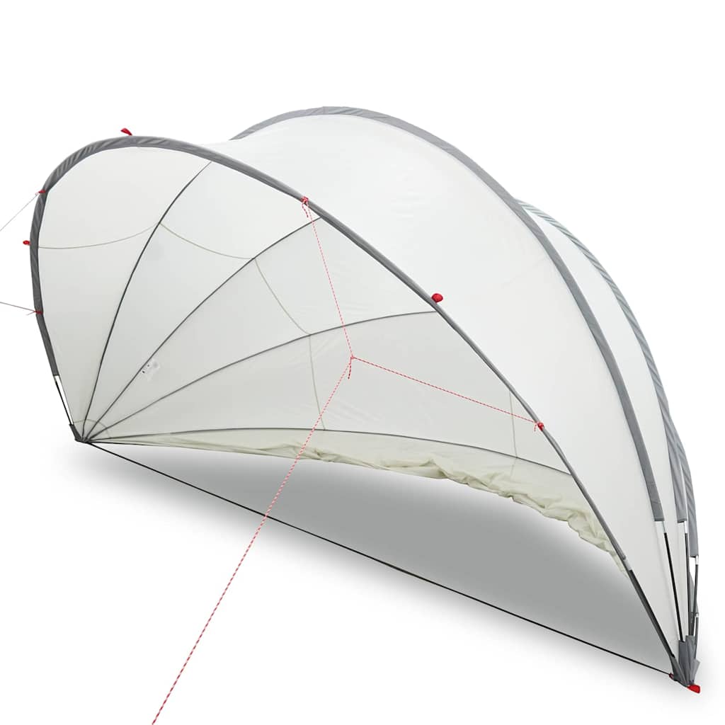 Pool-Dome Grau und Orange 472 x 460 x 229 cm