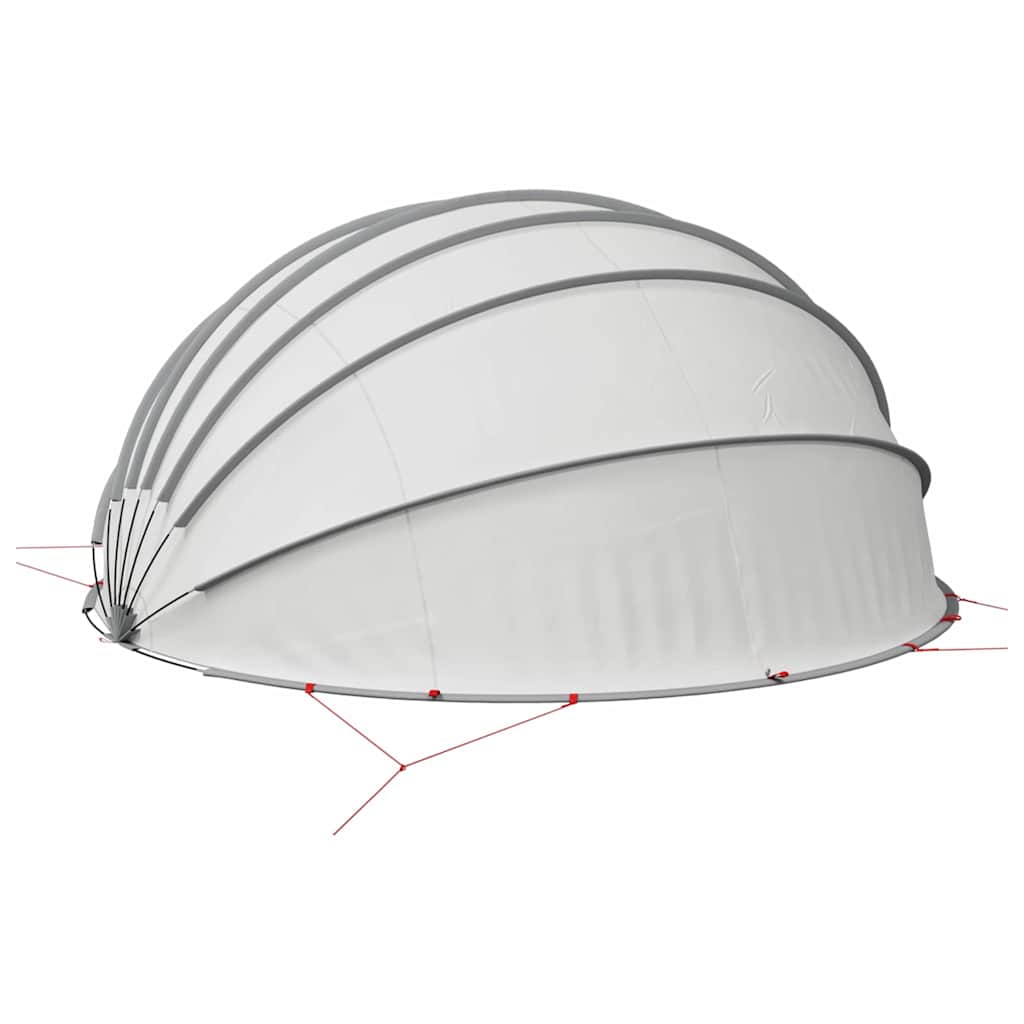 Pool-Dome Grau und Orange 592 x 590 x 275 cm
