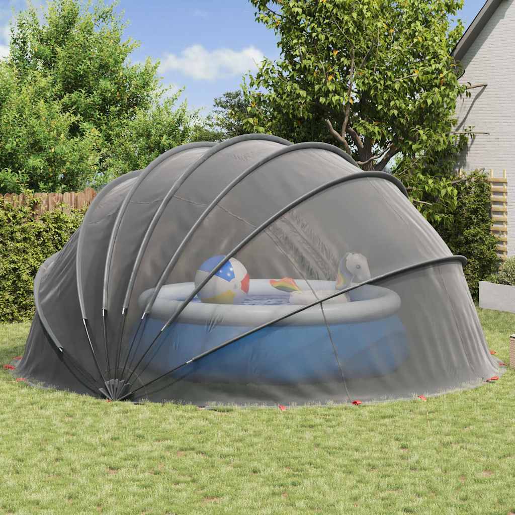 Pool-Dome Schwarz 592 x 590 x 275 cm
