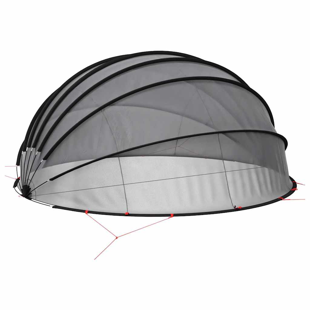 Pool-Dome Schwarz 592 x 590 x 275 cm