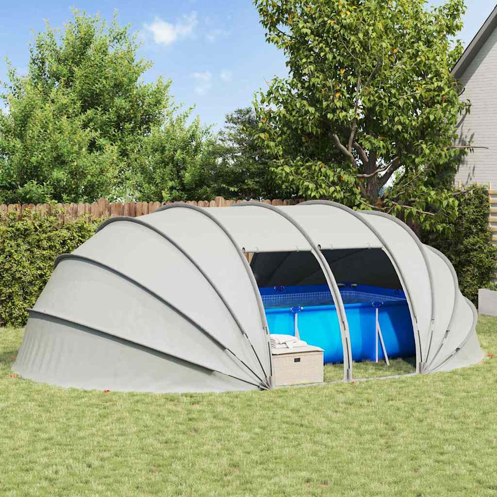 Poolzelt Kuppel Grau 640 x 432 x 205 cm