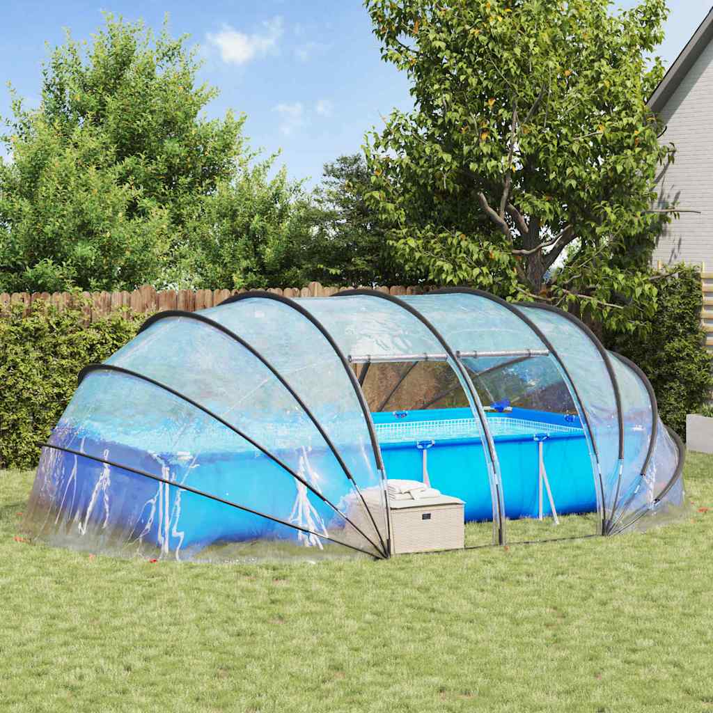 Poolzelt Kuppel Transparent 640 x 432 x 205 cm PVC