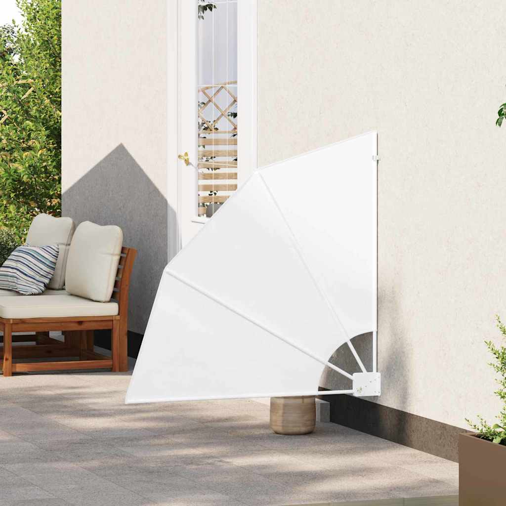 Balkon Sichtschutz Weiß 115 x 115 cm Polyester