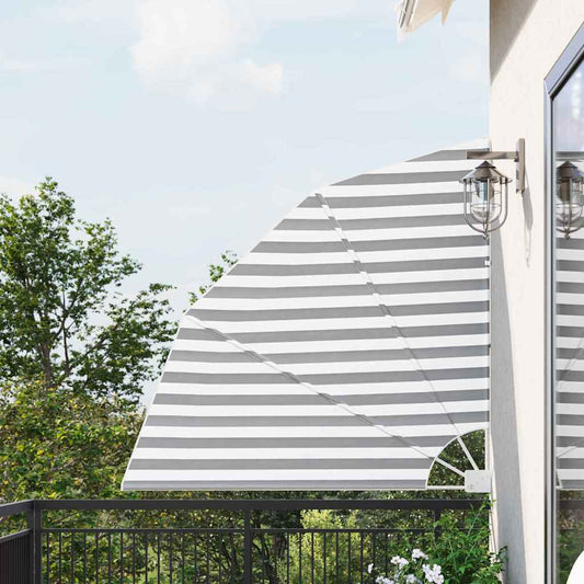 Balkon Sichtschutz Anthrazit und Weiß 140 x 140 cm Polyester