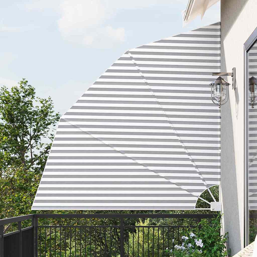Balkon Sichtschutz Anthrazit und Weiß 210 x 210 cm Polyester