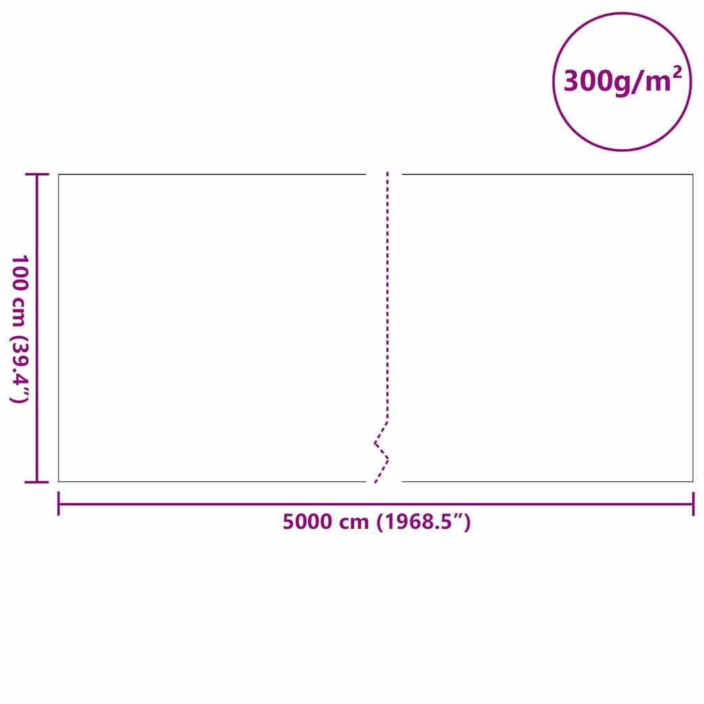 Teichvlies Grau 1 x 50 m Polyester und Baumwolle